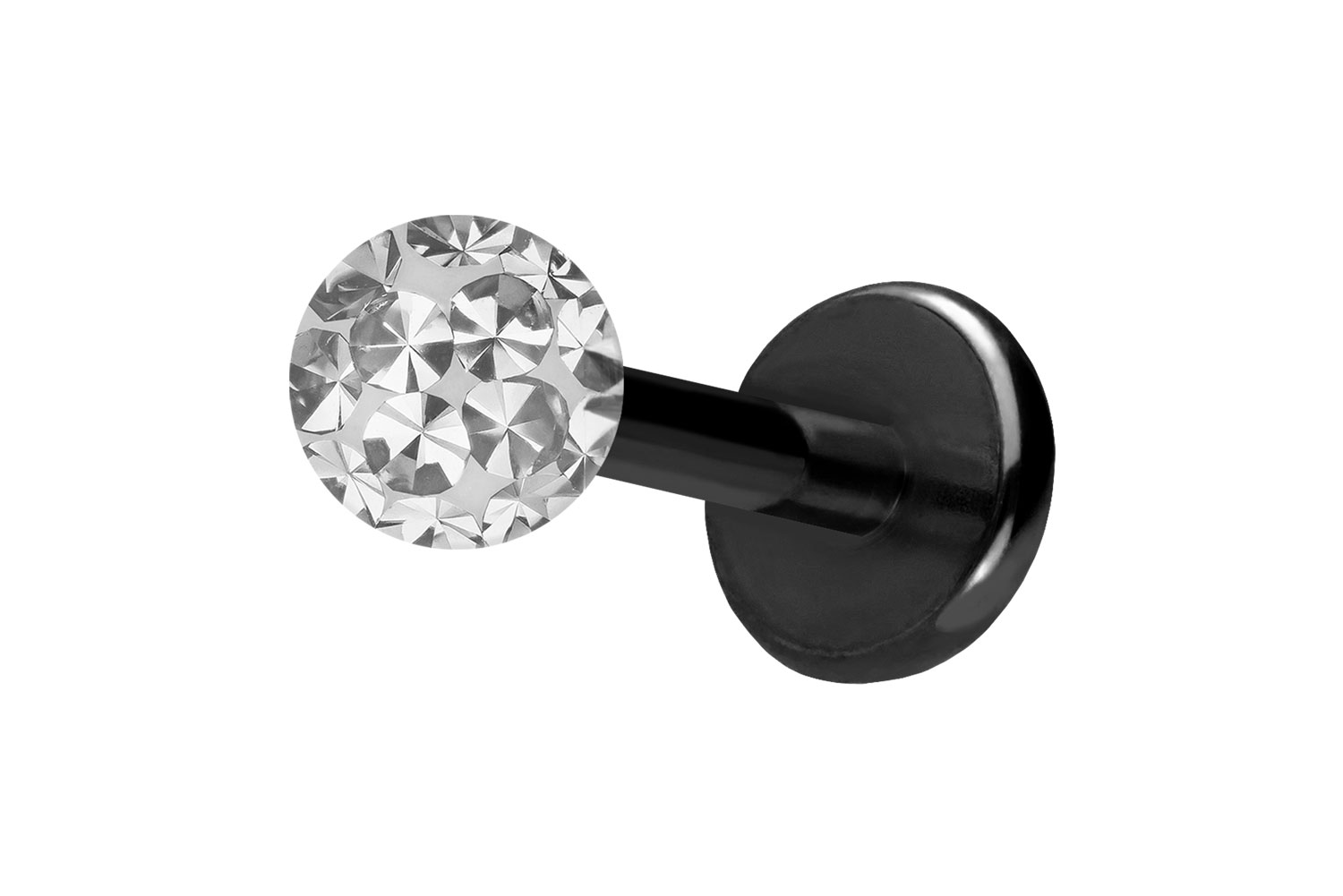 Titan Labret Piercing mit Push Fit EPOXY-KUGEL